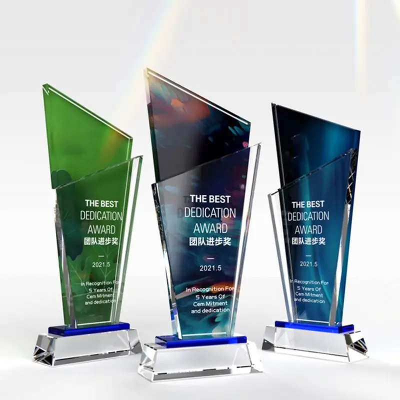 Wholesale 3D Laser Engrving, Acrylic Awards Blank Crystal Trophy Custom Logo Acrylic Star Awards For Business Gift/