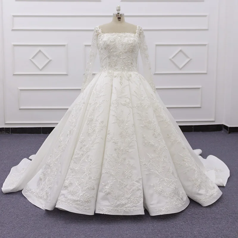 Eslieb SJ226 High quality new bride Star luxury  shoulder robe beads mariage dream tail court wedding dress