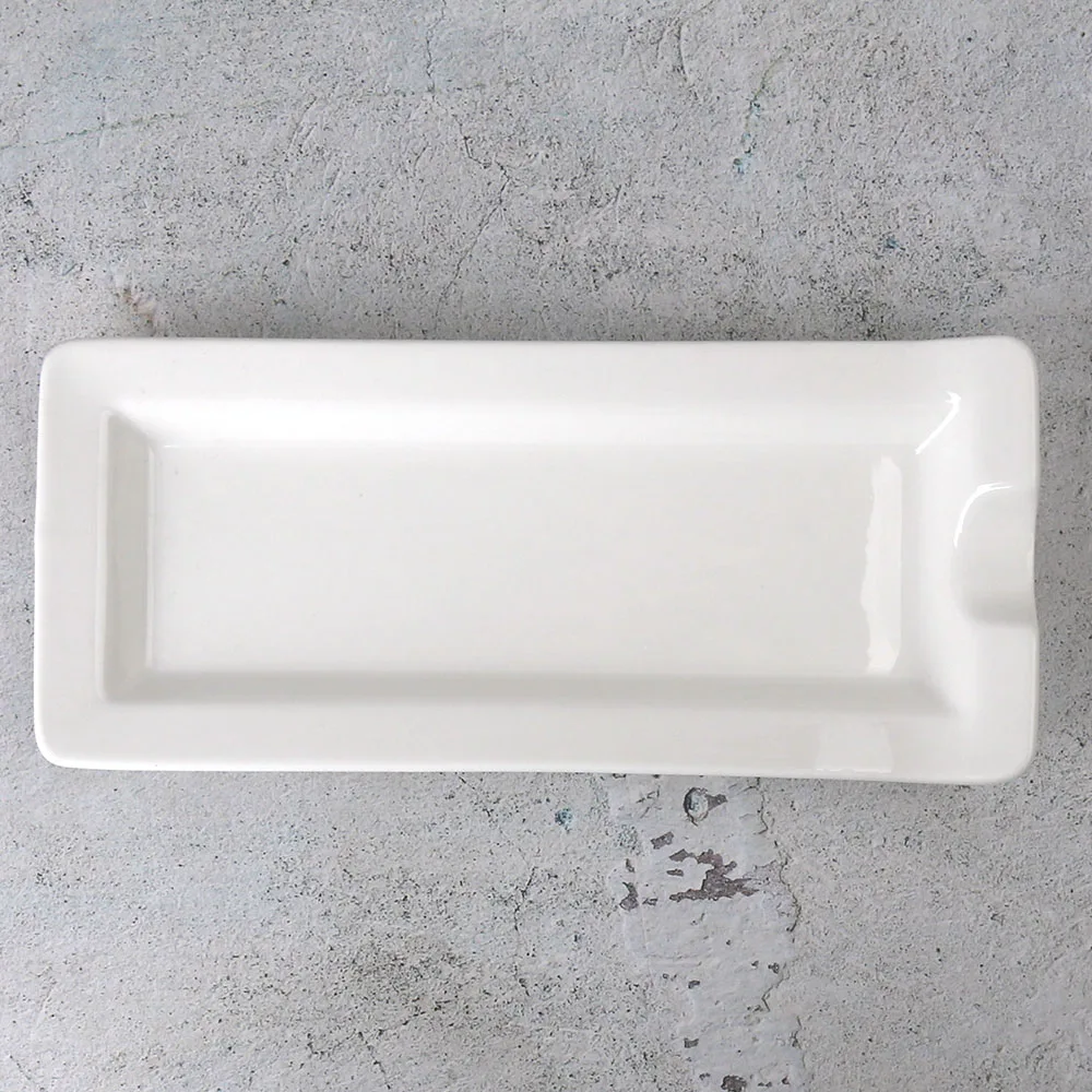 
22cm White Custom Design Ceramic Porcelain Kitchen Cooking Spoon Rest Holder 
