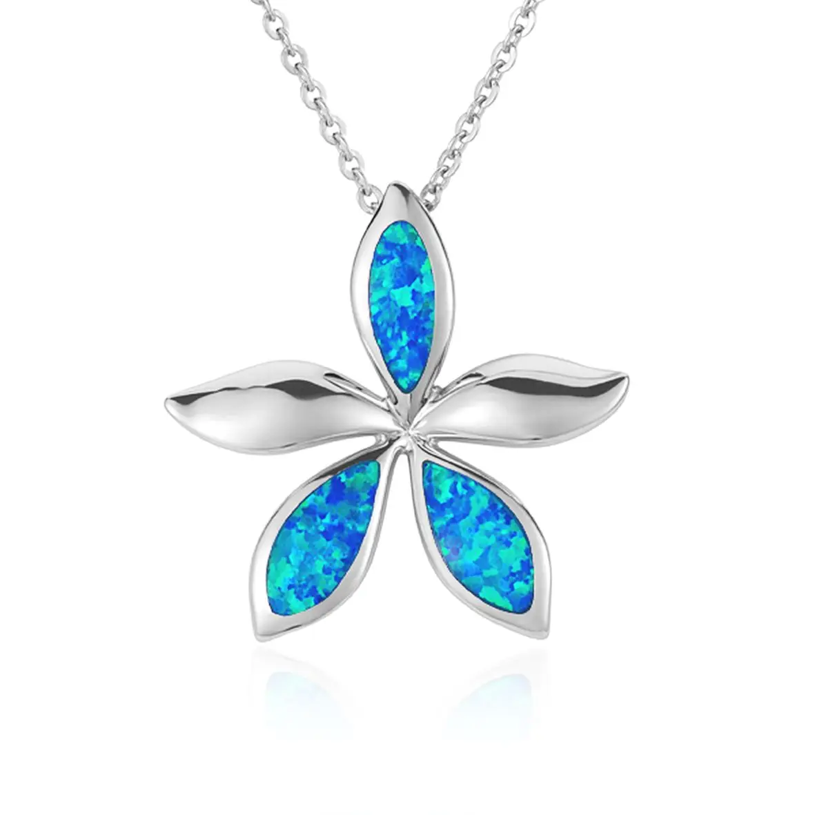 Sterling Silver Jewelry 925 Custom Designed Jewelry Opal Flower Pendant Opal Stainless Steel Opal Pendants