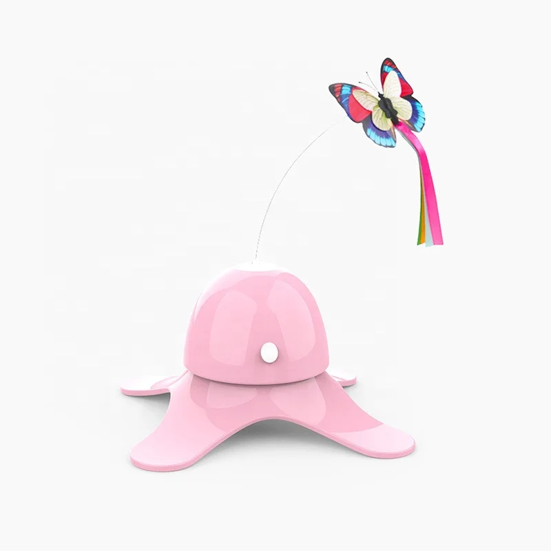 Funny  Electric Cat Toys Interactive Pet Toys Electric Rotating KittenToys With Butterfly Playing