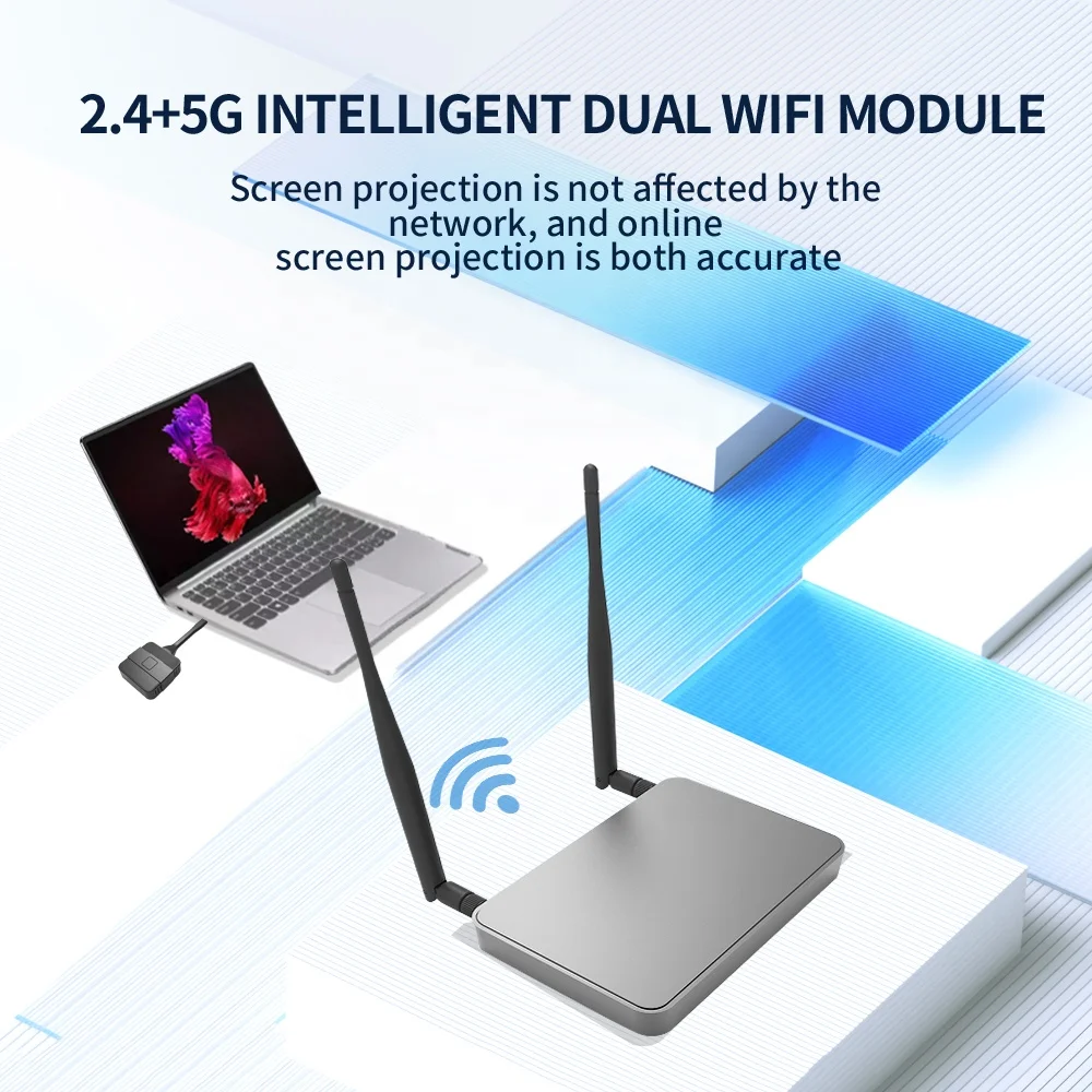 Wireless Transmitter Type-C Interface Adapter 1080P 4K  Video Share Screen Conference One Click Projection Transmission Dongle