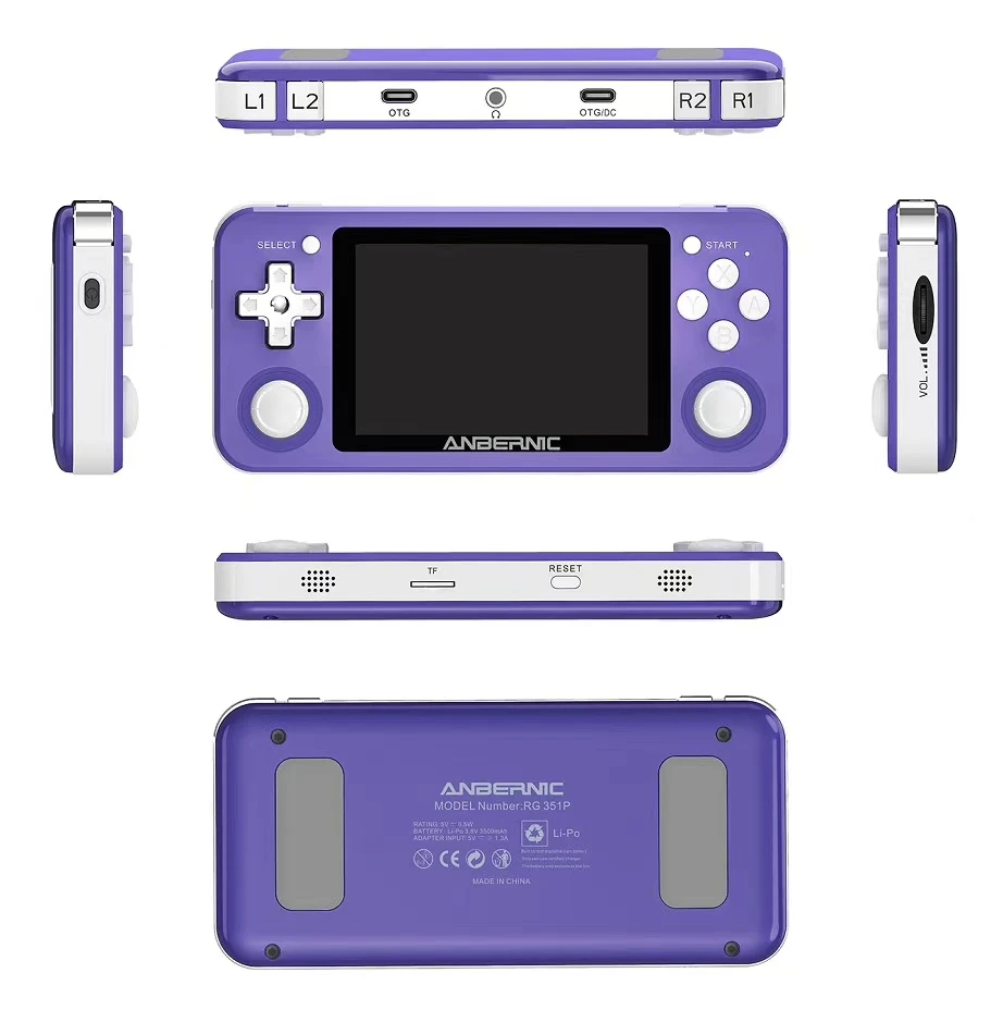 Wholesale video game consoles Handheld cheap sale fc compact video game console 64GB game player box built-in WiFi RG351P