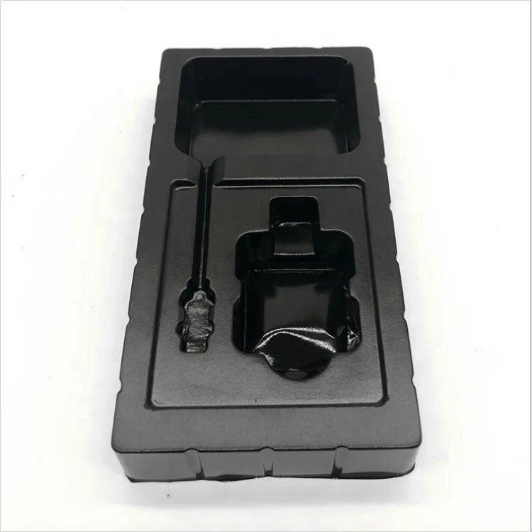 
Guangzhou 2021 Vacuum Formed Velvet Plastic Cosmetic Blister Insert PS Flocked VAC Packaging Tray 