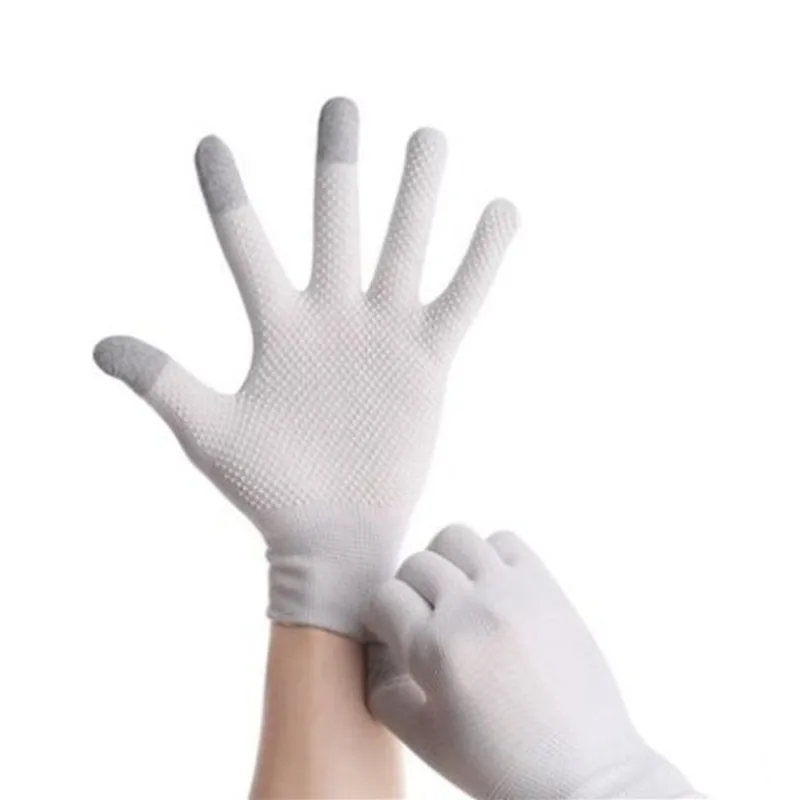 Custom Logo Made Nylon 13 Needle Touch Screen Garden Gloves Outdoor Work Safety Cheap Thin Dot Anti-slip Breathable Mittens