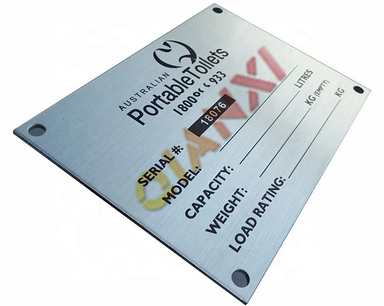 Badge Plaque Tin Sign Laser Engraved Brass Tag Etched Stainless Steel Logo Ss Name Plate Metal Label Anodized Aluminum Nameplate