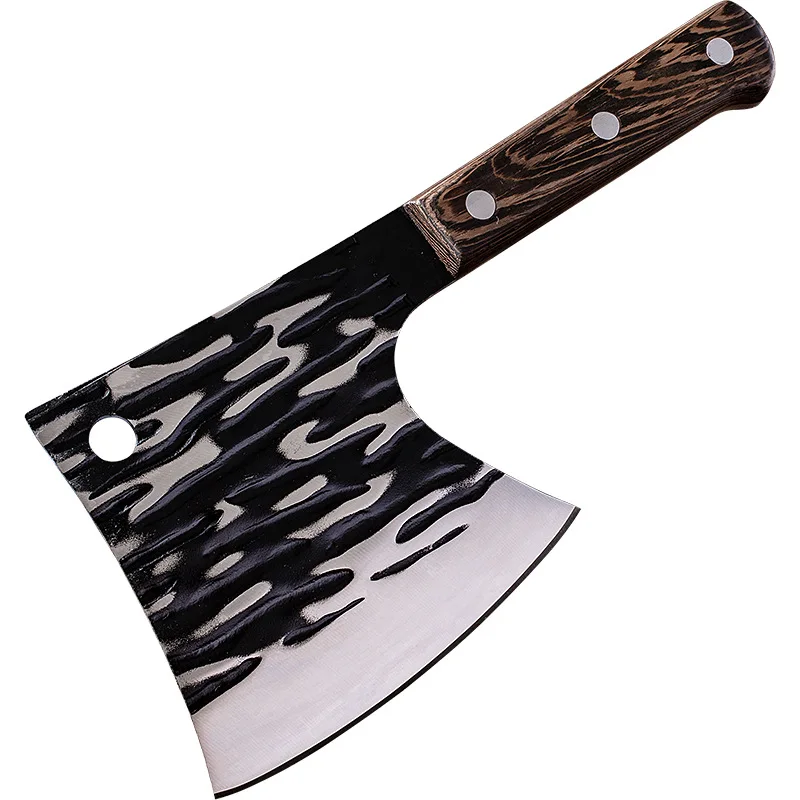 Professional carbon steel hand forged boning knife  bone chopper knife set