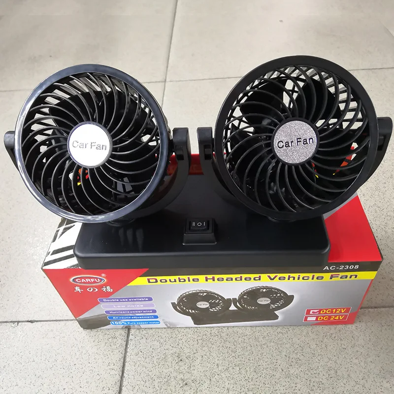 Jutien High Power Car Fan Wholesale General 12V24V Fan 360 Rotary USB  Car Electric Fan