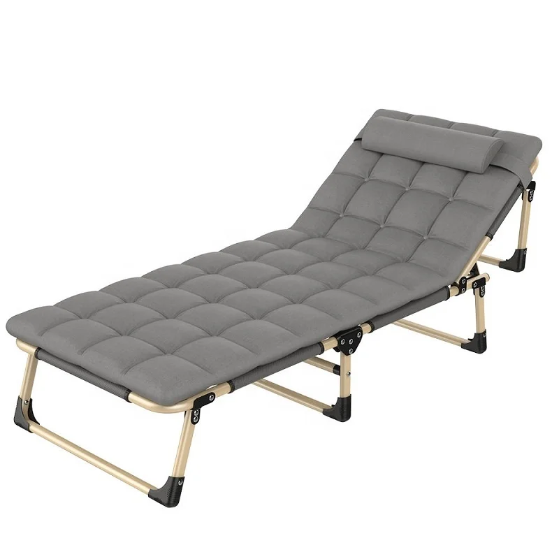 Factory Wholesale Lay Flat Heavy Duty Adjustable Reclining Chairs With Pillow Custom Sofa Beds Lightweight Sleeper Chair