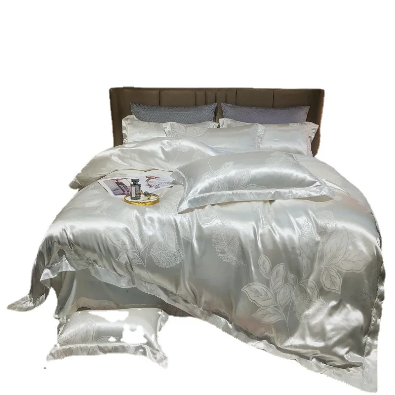 60S Silk Duvet Cover Printed Bedding Set