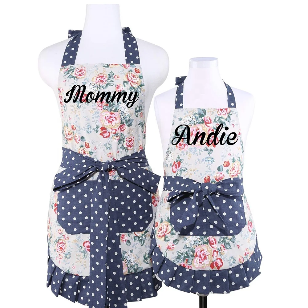 С принтом в виде персонажей из мультфильма, детские наборы для девочек принцесса Бейкер кухонный Детский фартук с рюшами напечатанные таможней оптовая продажа милый детский фартук