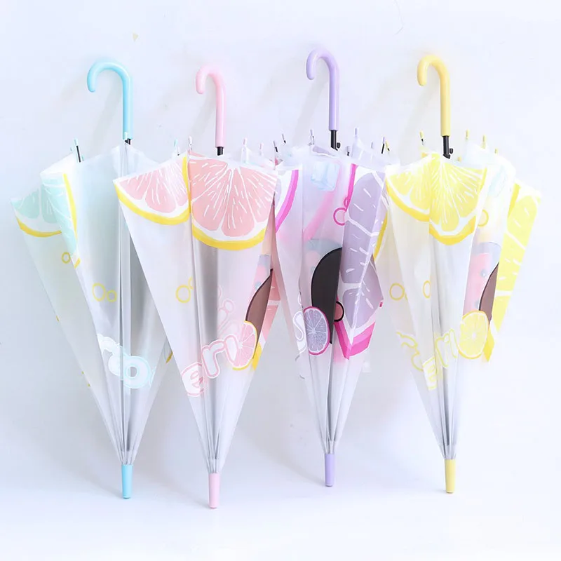 New Design 21 inch Automatic Straight EVA Rain Umbrella 8k Rib Sun Umbrella Transparent For Children