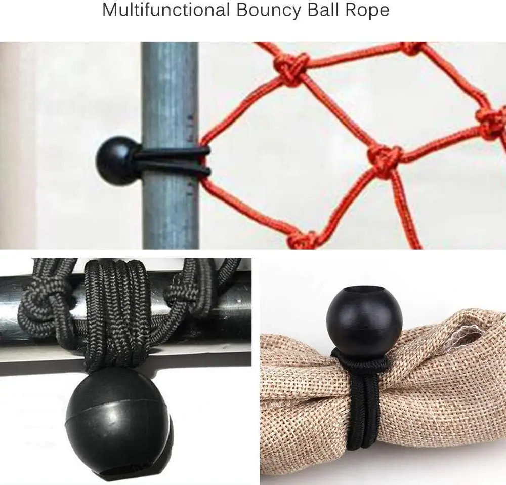 Bungee Balls, Taomoder Black Bungee Cord Heavy Weight Tarp Bungee Cords Tie Down Straps Multifunction Elastic Rope,SJD001