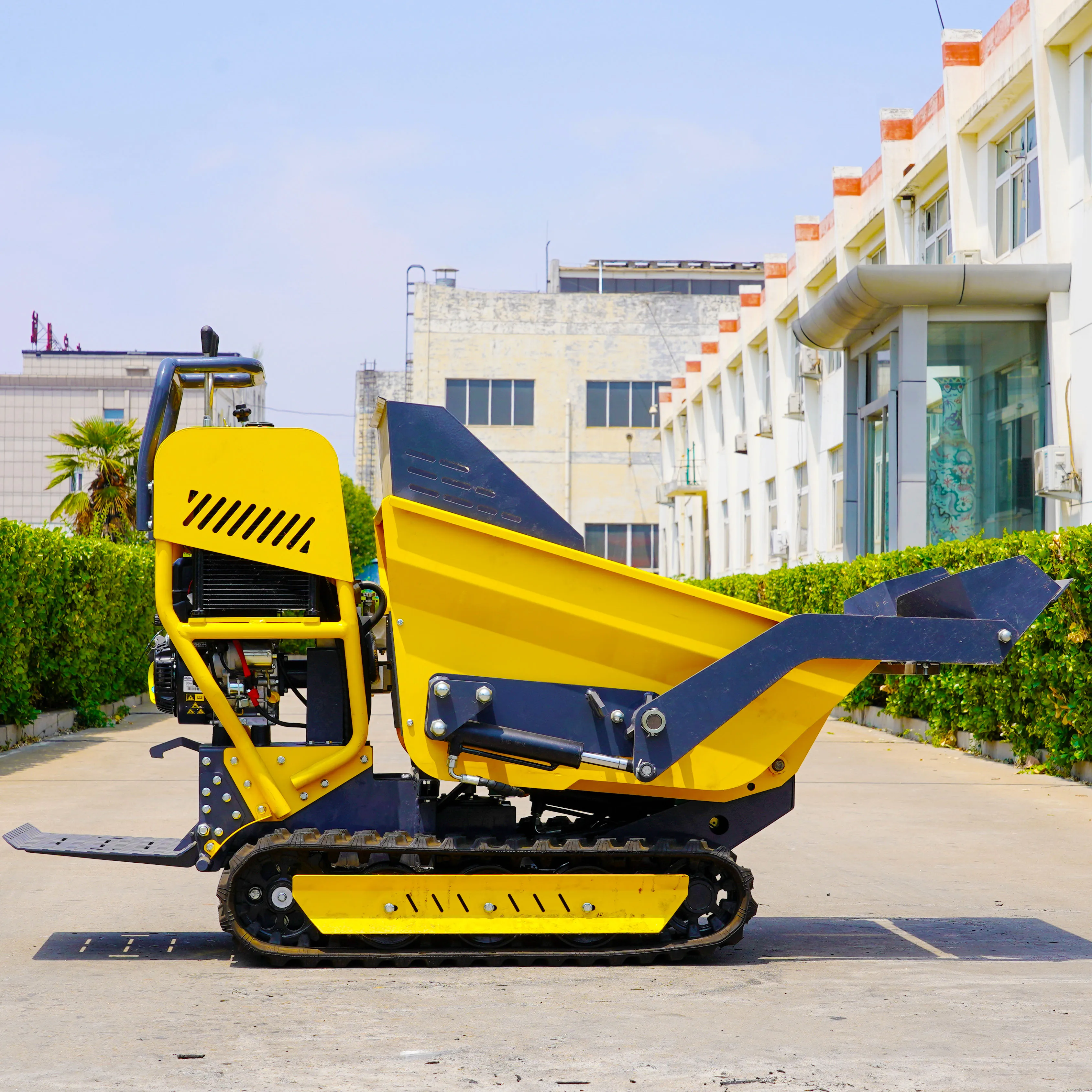 CE Approved 500kg Load Battery Power Motor Wheelbarrow 4 Wheel Electrical Truck Mini Site Dumper Electric Barrow