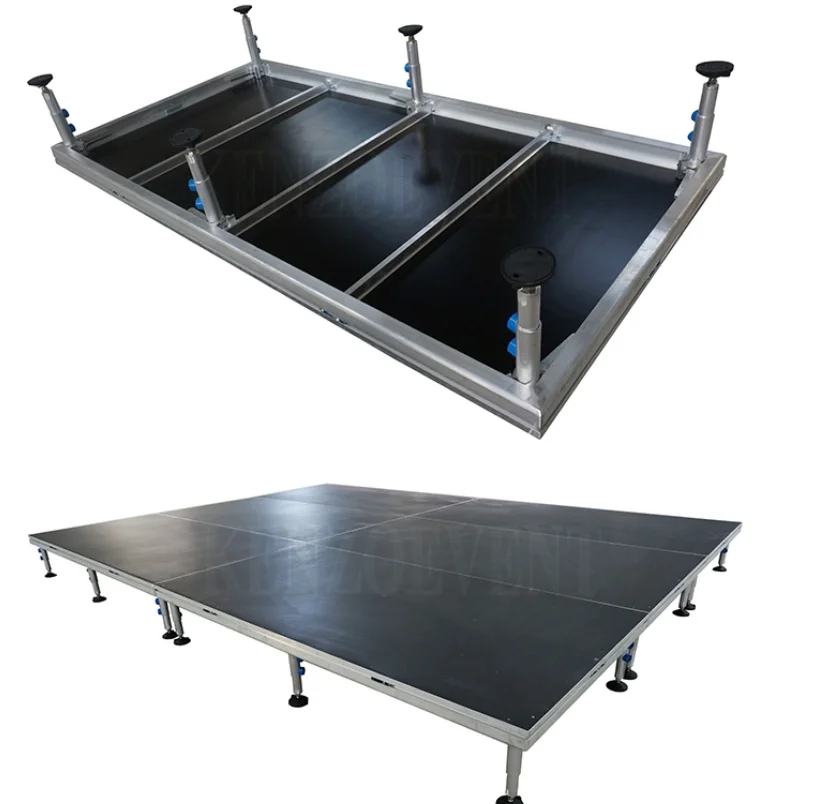 Kenzotruss Aluminum Ajustable Height Carpet Stage Event Stage Platform