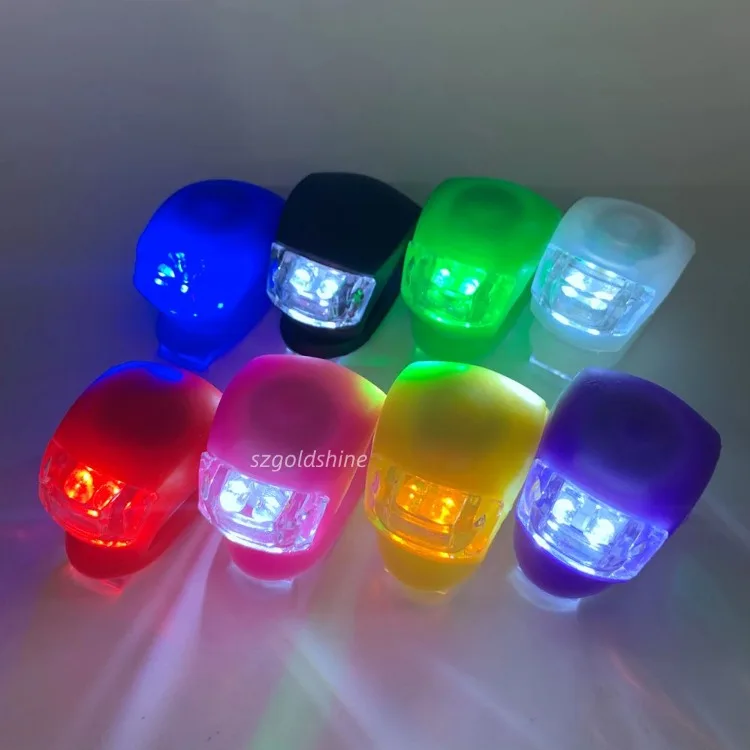 Silicone Safety Warning Light 3 Modes Bicycle Lights Helmet LED Flash light