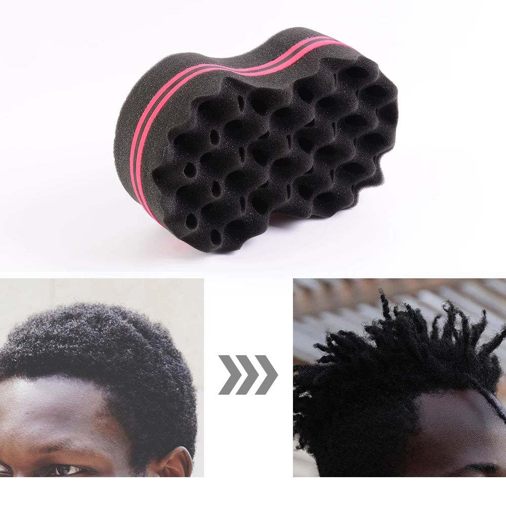 Hot Sale Magic Twist Hair Curl Sponge Wave Twist Brush Two-Side Afro Curling Sponge for Black Men