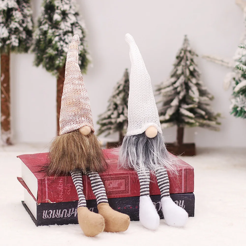 Long legs Xmas Gnomes Christmas Swedish Tomte Elf Faceless Doll Christmas Gnomes For Home Sofa Decoration Ornaments