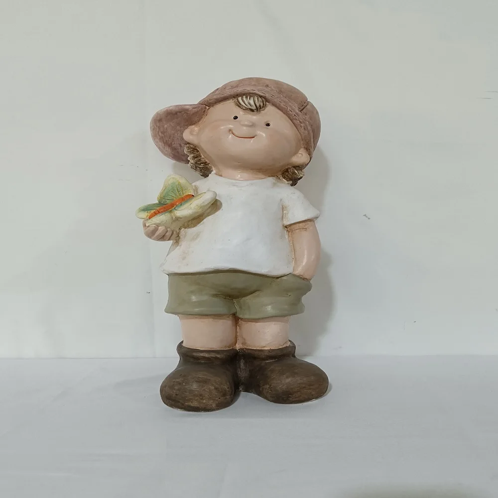 Magnesia Cartoon Kids Garden Indoor Decorations Boy And Girl Planter With Flower Pots