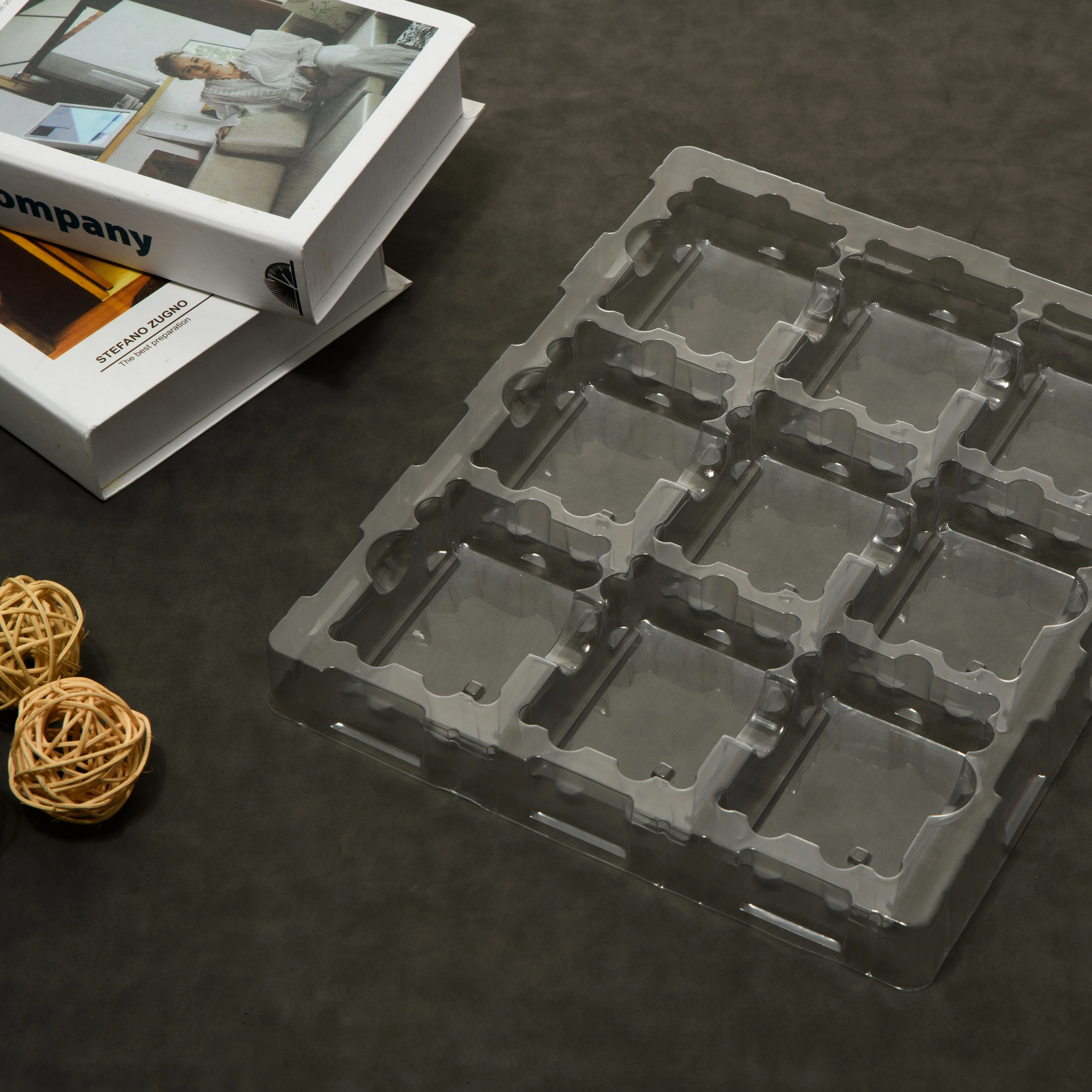 Custom Anti-static PET Tray Clear Blister Tray Plastic Box PCB Plastic ESD Vacuum Formed Tray With Lid.