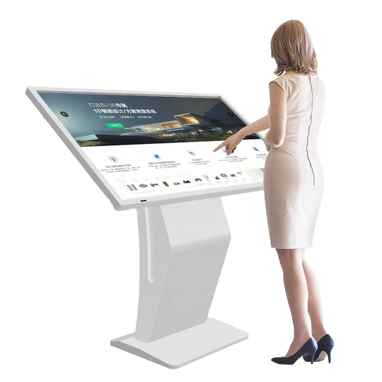 Factory Sale 43 55 65 inch Indoor Wayfinding 4K HD Floor Standing Touch Screen Self-service Interactive Kiosk for Mall