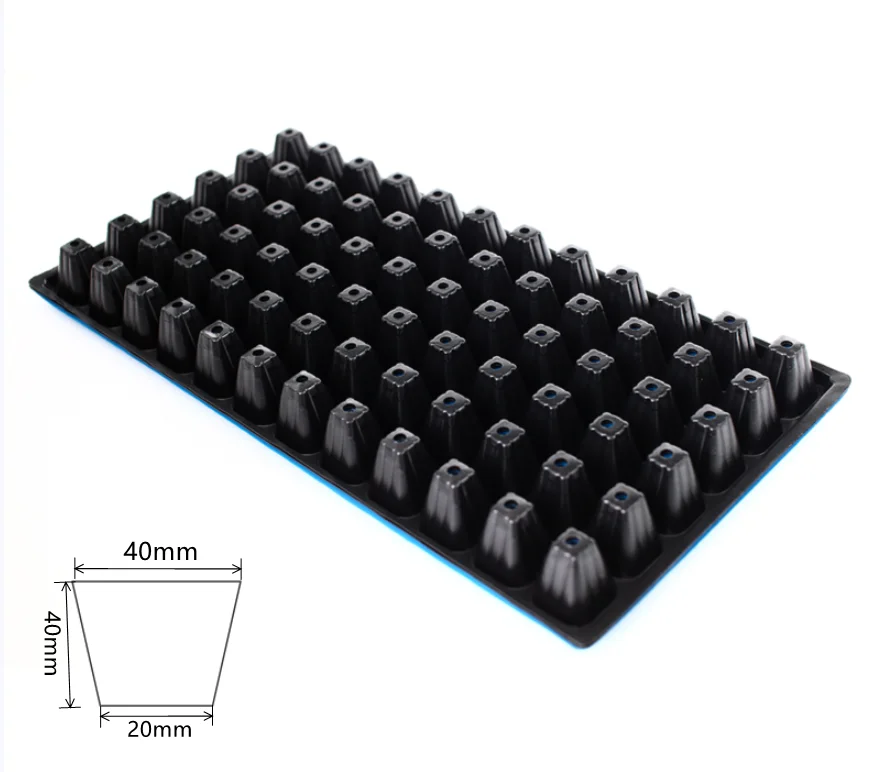 72 nursery cells  Factory Direct Produced High Quality Plastic Nursery Seedling Trays PET Seedling Trays Used Many Times