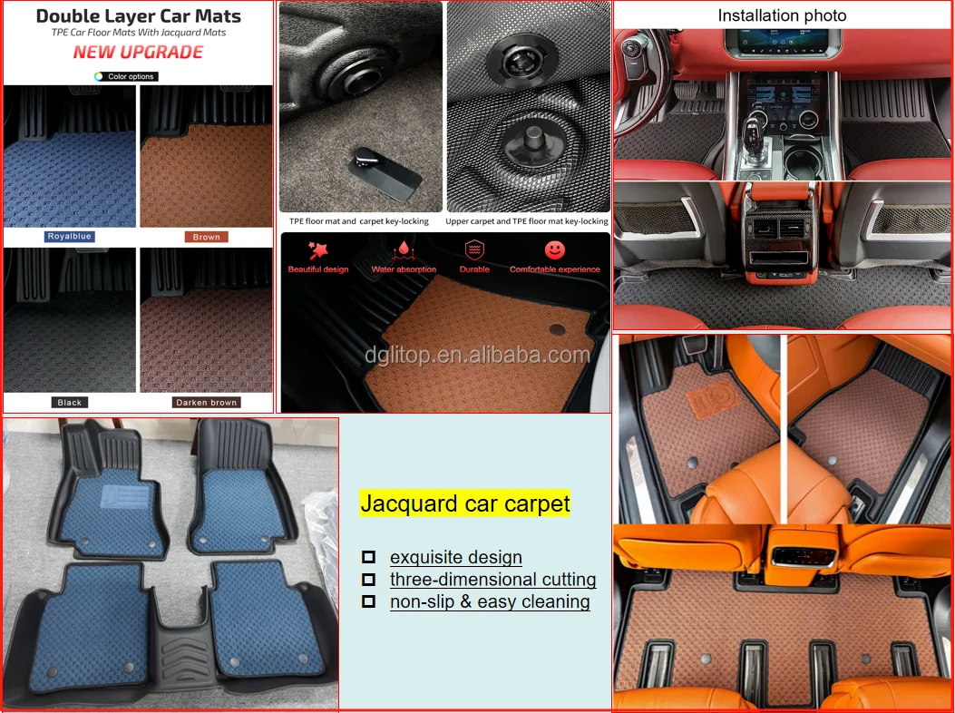 Customized Non Slip 3D TPE Car Foot Mats Floor Liners SUV Car Carpet For 2024 Subaru Crosstrek