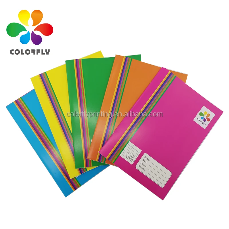 wholesale A4 colored notebook  Single Line 140 pages exercise book for Angola Africa