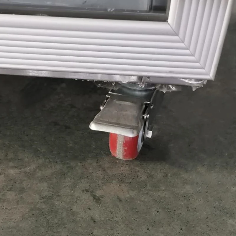 Commercial refrigerator 2 glass door cold beverage fresh food showcase supermarket retail upright display freezer