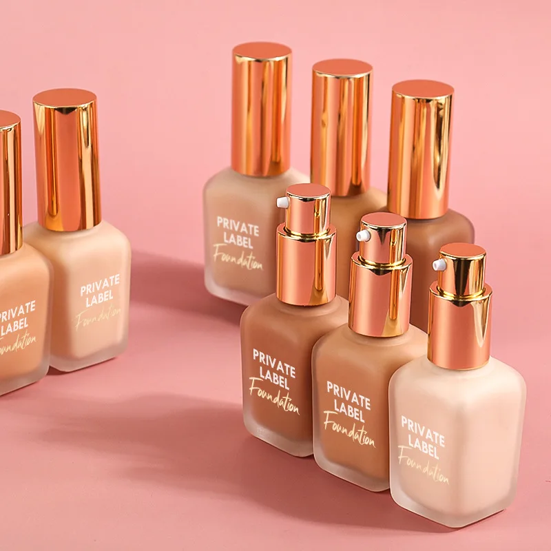 oil free SPF foundation waterproof long lasting full coverage private label lightweight liquid makeup matte foundation