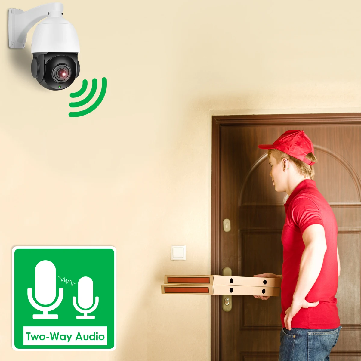 ANRAN 5MP 20X PTZ POE camera dome security camera two way audio SD card recording waterproof long night vision