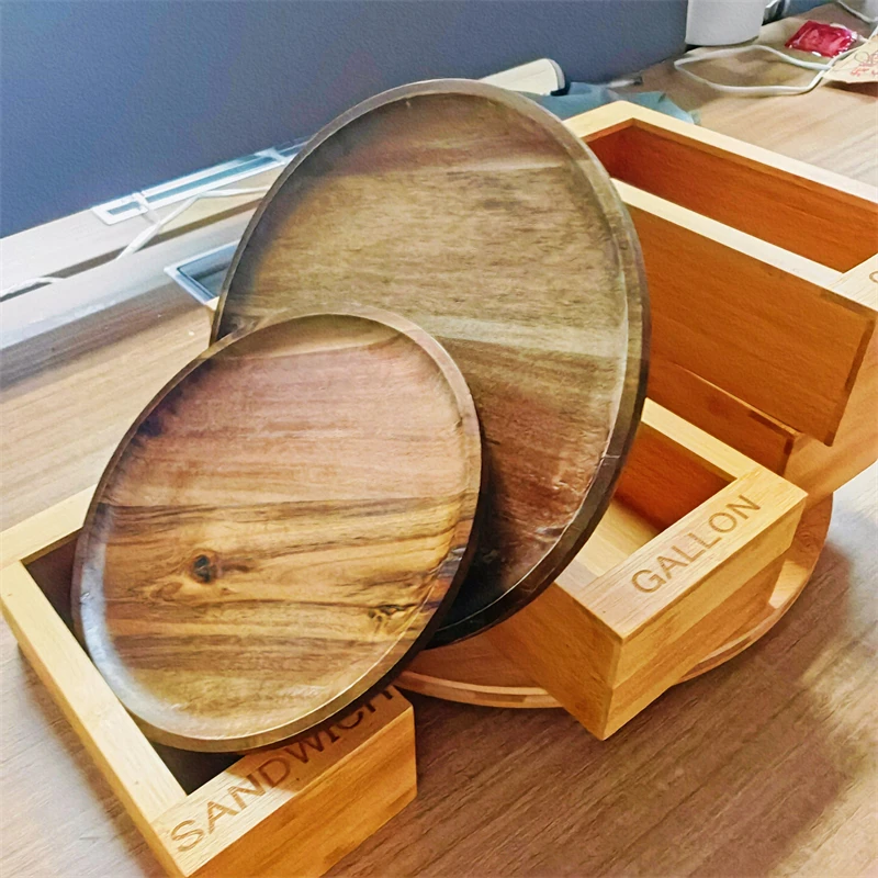 Wooden Dinner Plate Set Food Free Sample High Quality Wooden Modern Wooden Dinner Plate Business Gift