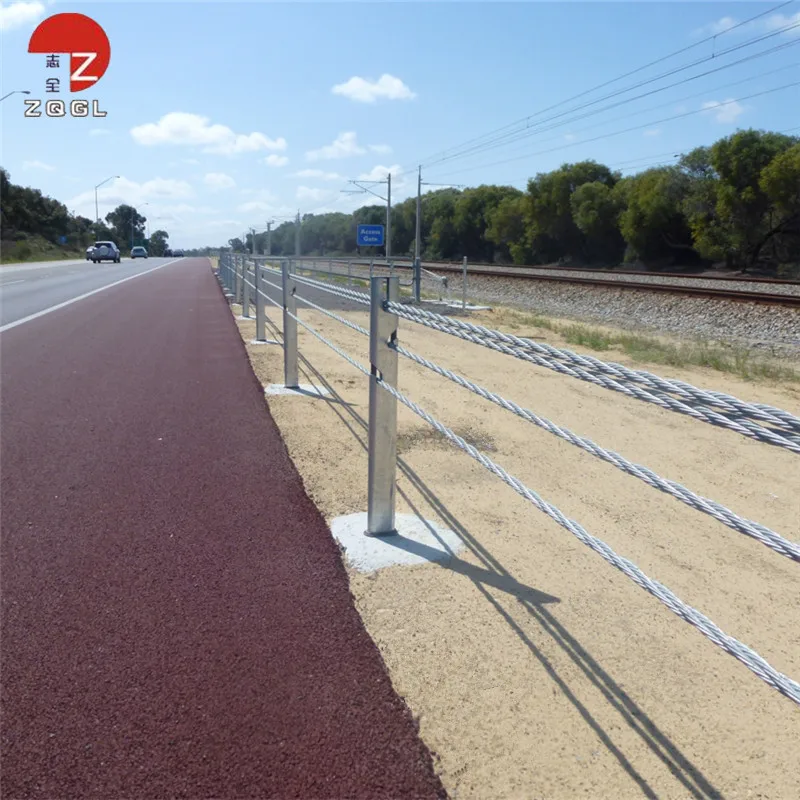 Steel Wire Ropa Barrier Highway Guardrail