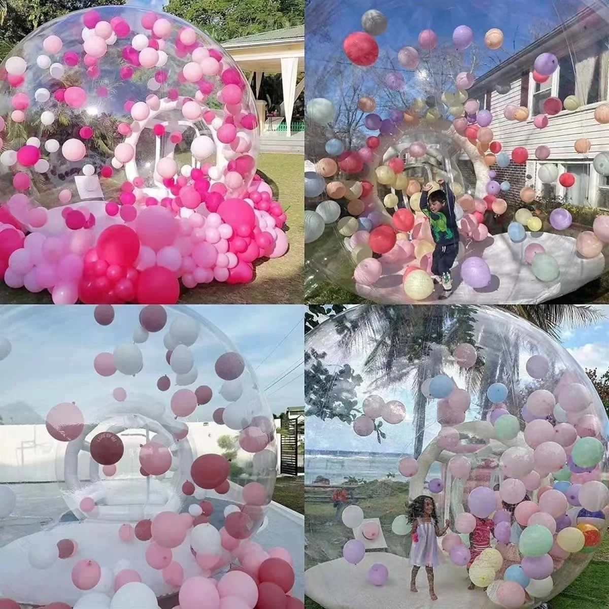 custom Outdoor Event Wedding Party Inflatable Bubble Tent PVC Globe Clear Transparent Dome balloon Tent Inflatable Bubble House