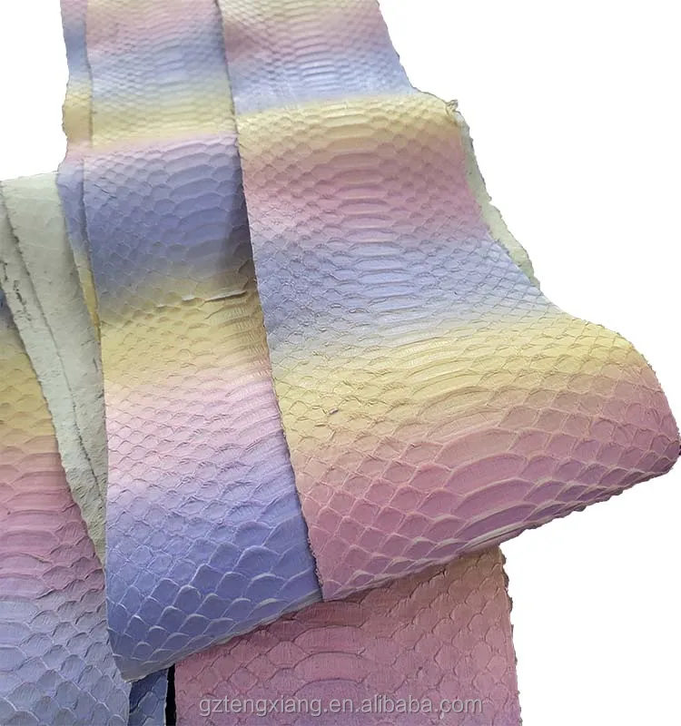 secondary colours water snake  skin for Clothing materials Water snake leather hide genuine leather material