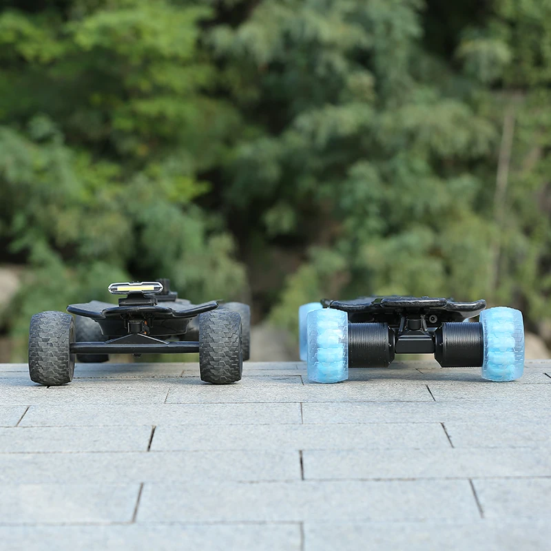 Stable Double Kingpin Trucks 55kms/h electric skateboard with super slim design onewow carbon fiber caved deck