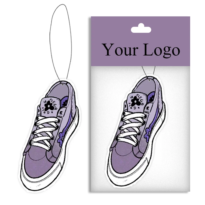 Custom logo Personalized  Paper Car Hanging Car Air fragrance Freshener for Different Shapes Scents