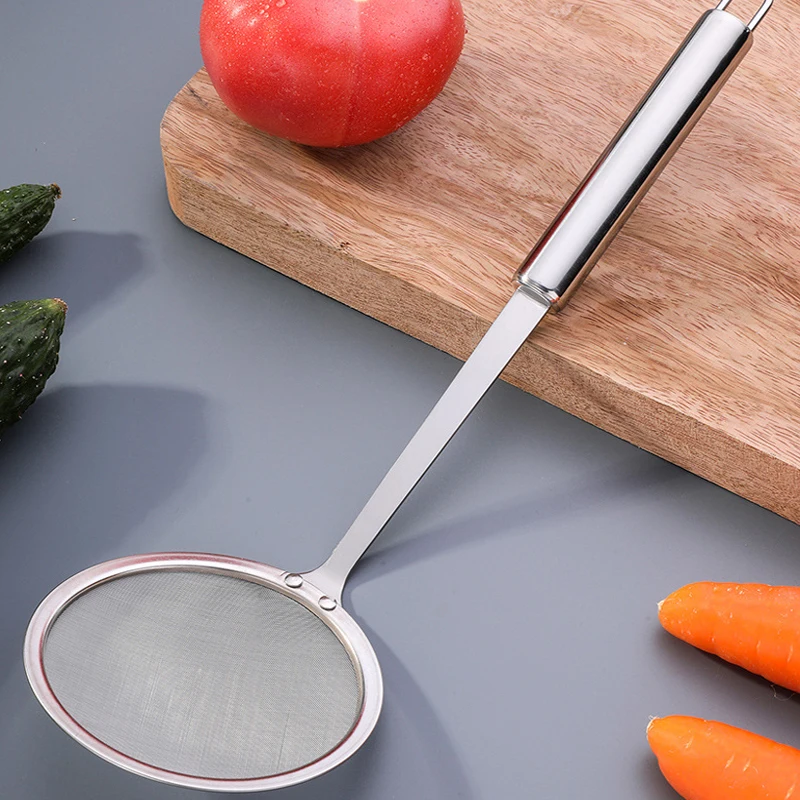 Cooking oil filter strainer 304 stainless steel colander filter oil pasta strainer