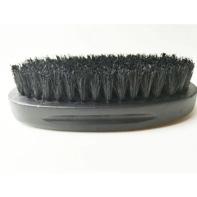 Natural 100% boar bristle 360 wave curve wooden hair shaving beard brush