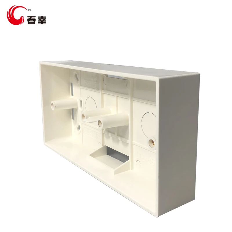 Factory Wall Switch Socket Universal Junction Box Plastic PVC Flame Retardant Surface Mounted Line Pipe Wall Surface Line  Box