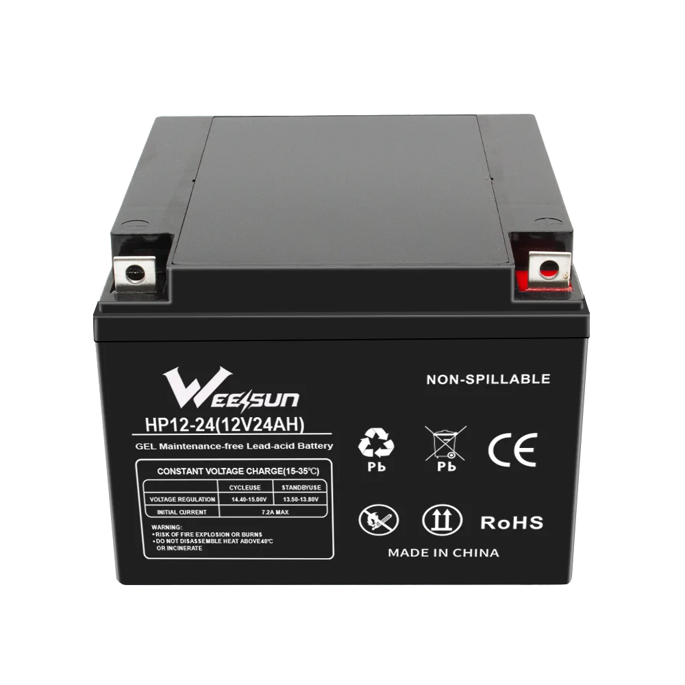 Factory direct sales gel batteries 12v 24ah  battery Lead Acid Solar Battery No Maintenance Low Self Discharge High Efficient