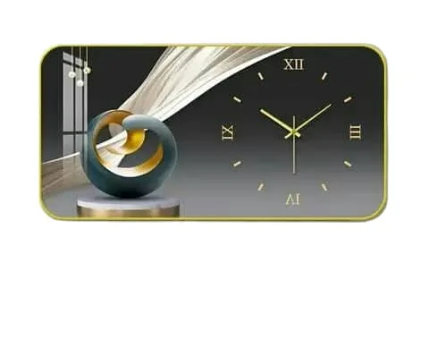 Fashion Creative Nordic Art Living Room Wall Clock Combination Decorative Crystal Porcelain Painting Clock