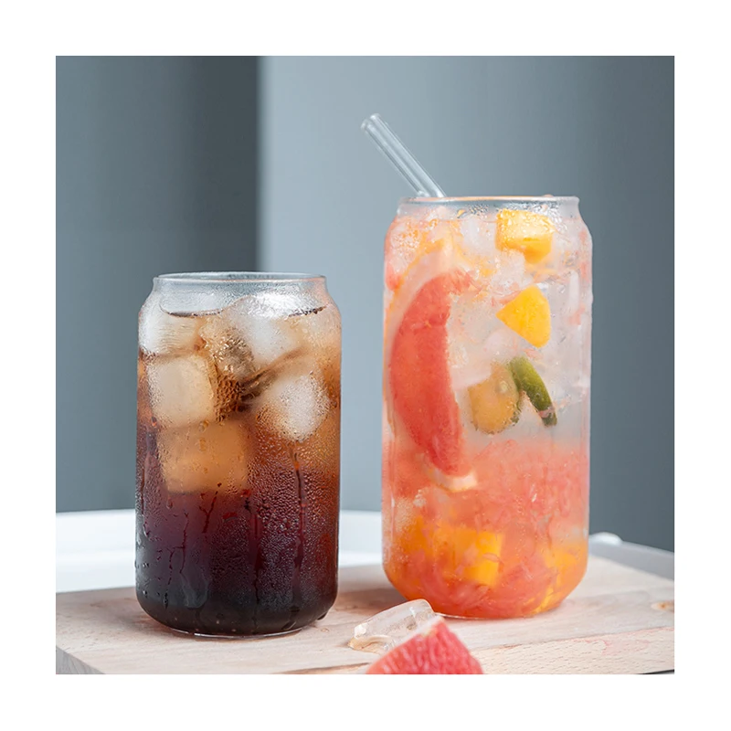 Custom DIY Print Sublimation blank glasses tumbler cola bottle soda shape beer can tea water set glass cup drinking