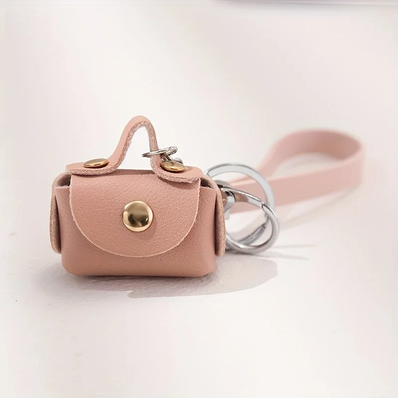 Cute Mini Storage Bag Faux Leather Mini Keychain Handbag Pendant Earphone Ornaments Storage bag for Women