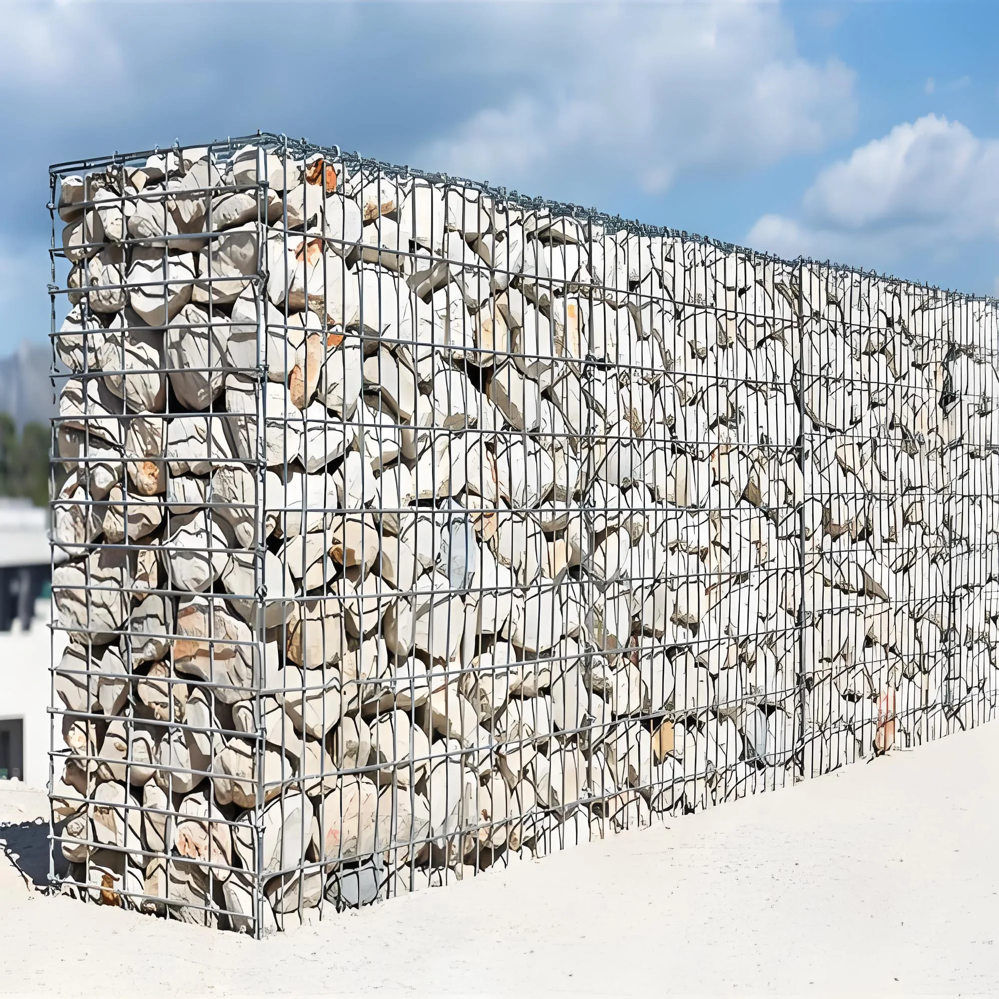 Hot Dipped Galvanized Gabion Basket Galfan Coated Welded Gabion Box For Retaining Wall