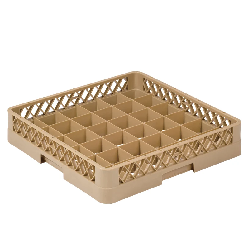 Hotel Supplies Glass Transportation Racks 50cm Glass Drying Rack 36 Compartment PP Glass Rack