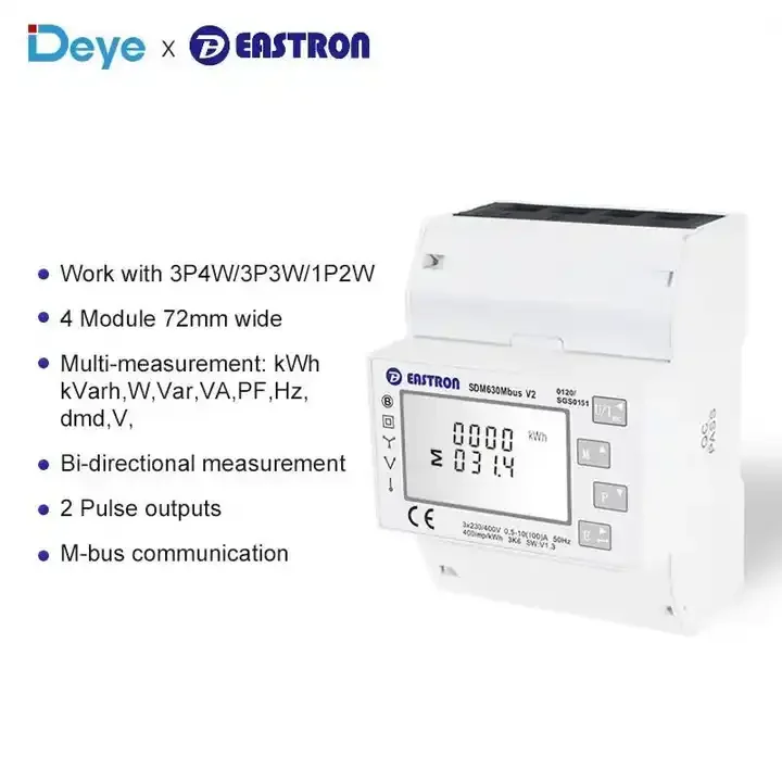 Three Phase Growatt Smart Electricity Meter digital LCD display household watt-hour kwh meter electric energy meter In Warehouse
