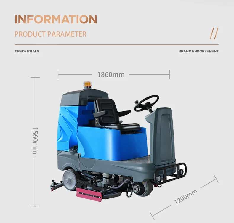 X200 Electric Industrial Scrubber Machine New Auto Scrubber Cleaning Equipment with Plastic Motor for Hotels