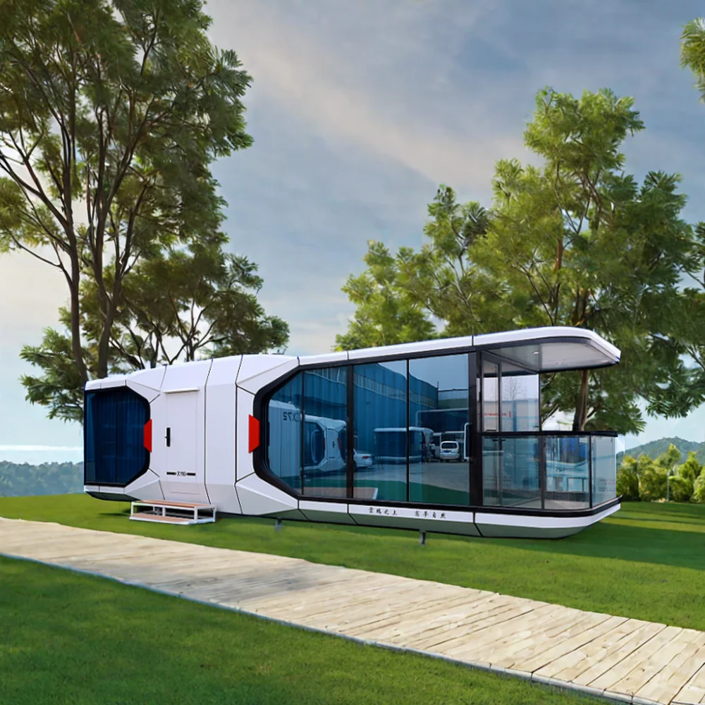 Hot Sell Prefab Mobile Space Capsule House Container Tiny Apple Cottage Camping House for Hotel Modern Cabin House Extendable