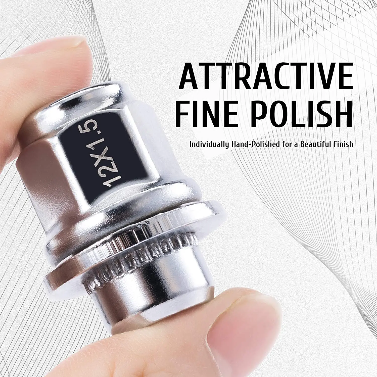 20 Chrome Mag Lug Nuts M12X1.5  for Lexus Toyota OEM Factory Mag Seat Wheel nut